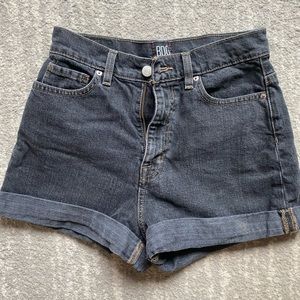 High-waisted denim shorts